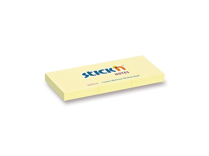 Samolepicí bloček Hopax Stick’n Notes 38 x 51 mm, 100 listů, 3ks