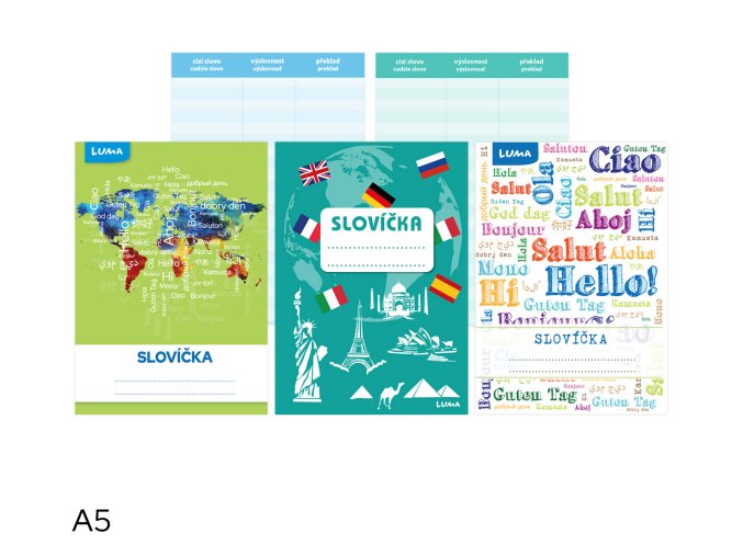 Sešit na slovíčka A5 LUMA