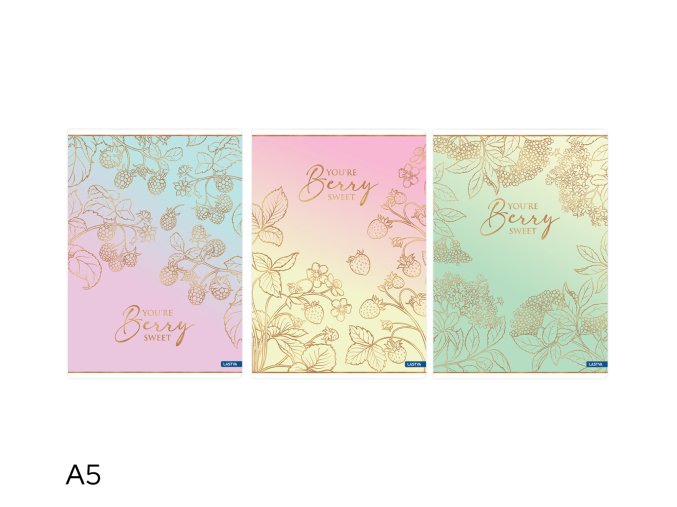 Sešit A5 linka 52l Berry mix