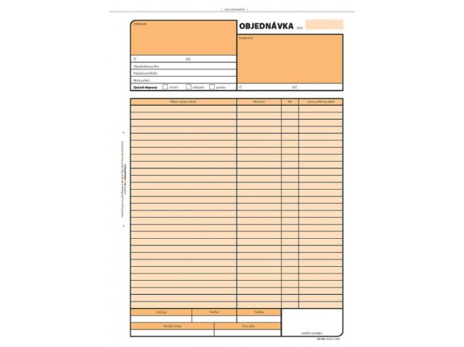 Objednávka A4 samopropis,100 listů