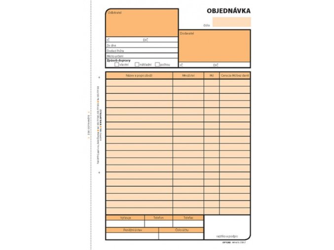 Objednávka A5 samopropis na výšku,100 listů