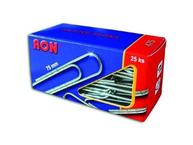 Aktové dopisní spony 75 mm 25 kusů