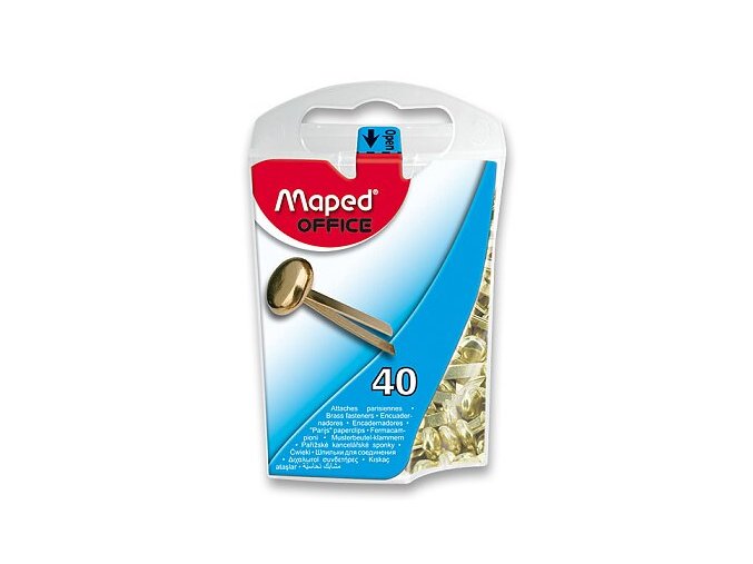 Sponky Maped mosazné 40 ks, krabička