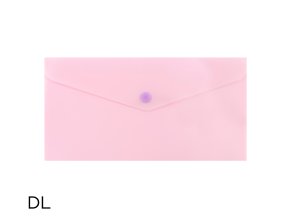 Obal spisový s klopou a drukem DL LUMA, ruz