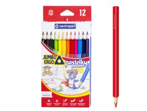 Pastelky CENTROPEN Jumbo Ergo 12 barev