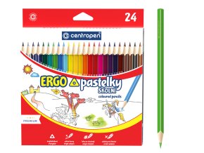 Pastelky CENTROPEN trojhranné 24 barev