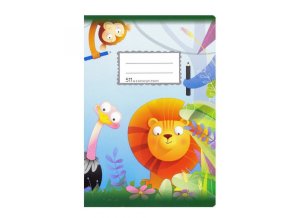 Školní sešit 511 A5, linkovaný, 10 listů, 2 pomocné linky