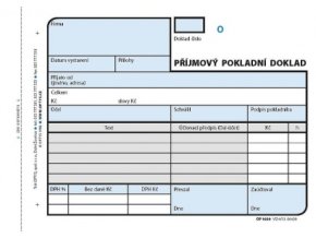 A Příjmový pokladní doklad A6 číslovaný, 2x50 listů