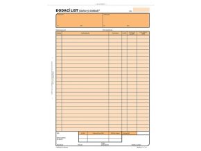 Dodací list A4 samopropis 100 listů