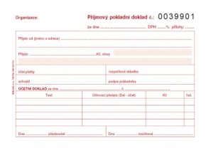 Příjmový pokl.doklad pro PU samopr.číslovaný, 50 listů