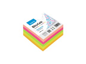 Bloček KOSTKA barevná NEON 85 x 85 x 40mm nelepená LUMA