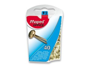 Sponky Maped mosazné 40 ks, krabička