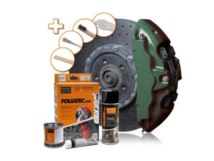 Foliatec farba na brzdy - sada, Green Hell Metallic