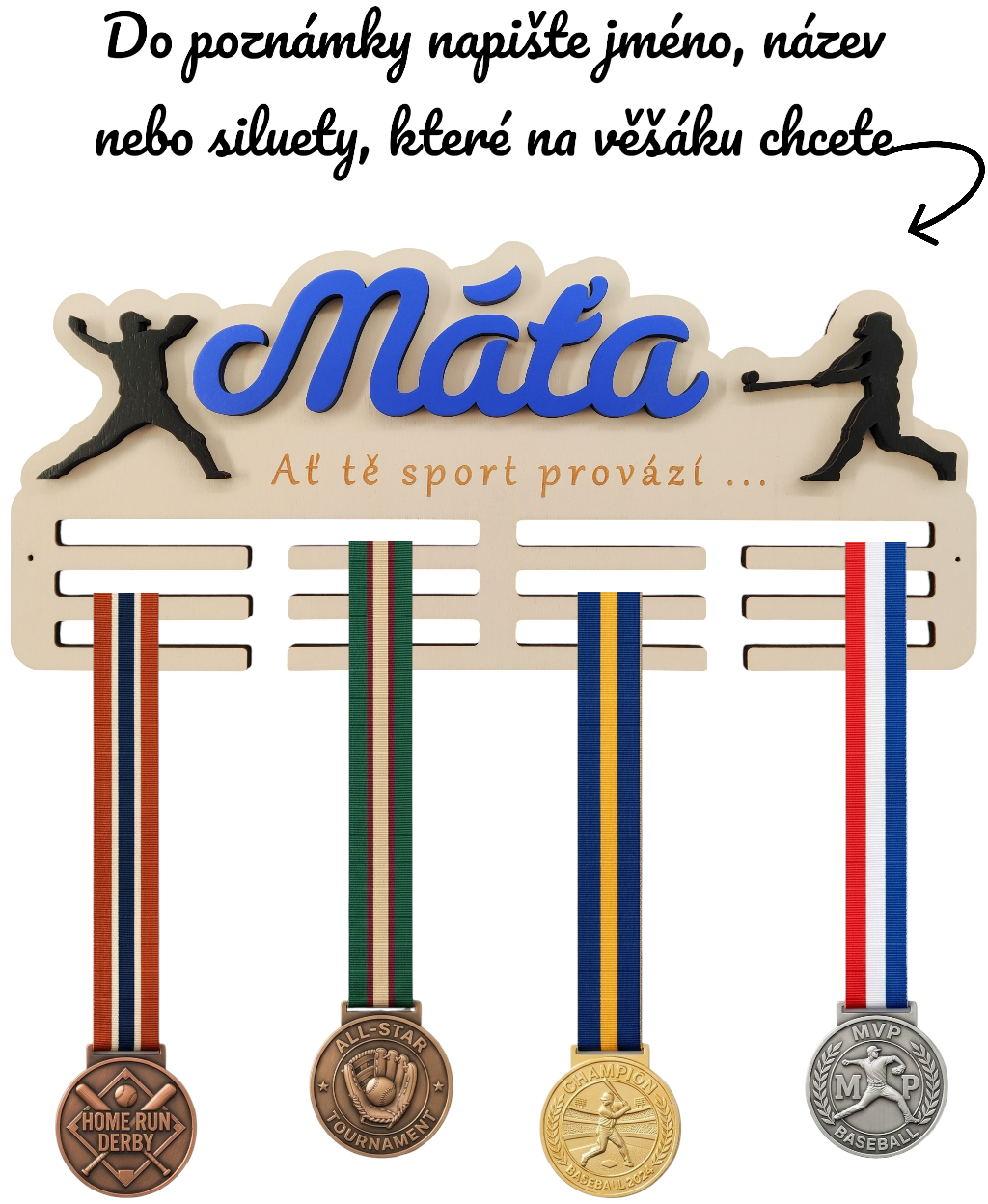 Držák na medaile – kuželky