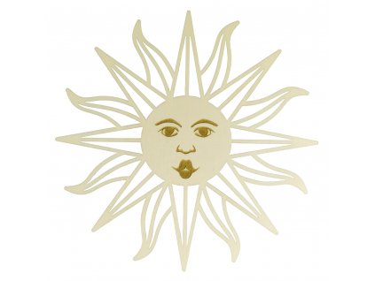 Dřevěná dekorace na zeď, Slunce