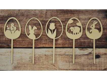 Sada vajíček s jarními motivy 5 ks