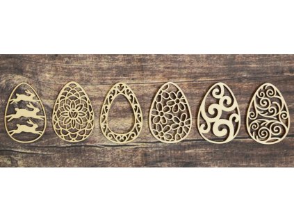 Sada vyřezávaných vajíček  6ks