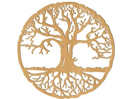 Dřevěný strom života Argo - dekorace na zeď, DUB