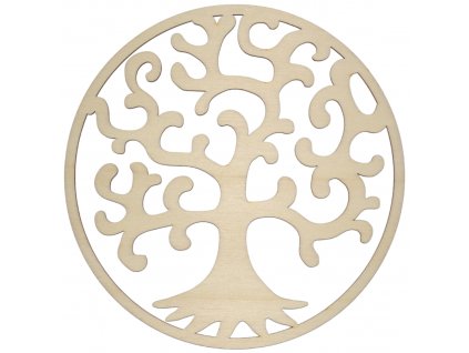 Dřevěný strom života Dafni - dekorace na zeď, TOPOL