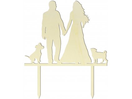 Svatební zápich s novomanželi a pejsky