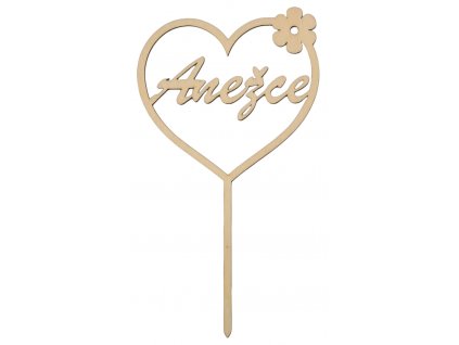 Zápich srdíčko - s vlastním jménem