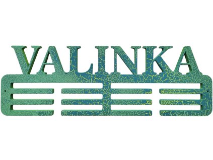 Sportovní věšák na medaile - crack povrch (zelená/žlutá)