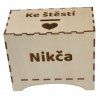 Kasička pro děti se jménem – dřevěná