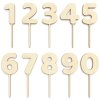 Zápich na dort Noble – dřevěná čísla 0–9