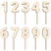 Zápich na dort Classic – dřevěná čísla 0–9