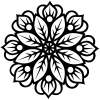 Dřevěná mandala na zeď – dekorace Flora ČERNÁ