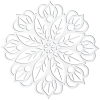 Dřevěná mandala na zeď – dekorace Flora BÍLÁ