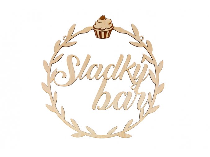 napis sladky bar 50cm