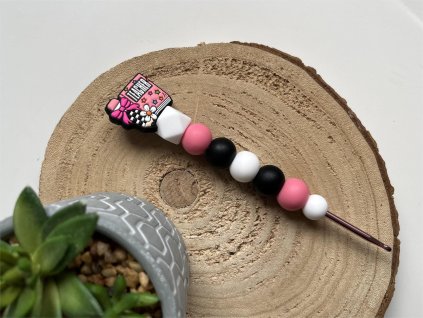 Teacher 2 háček se silikonovými korálkami vyrobenolaskou