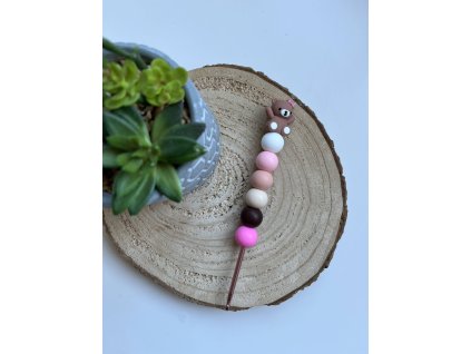 Méďa vyrobenolaskou silikonový háček korálkový