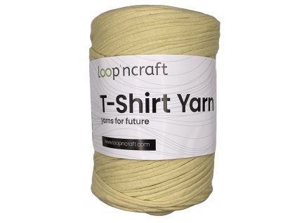 T shirt yarn bledě žlutá vyrobenolaskou