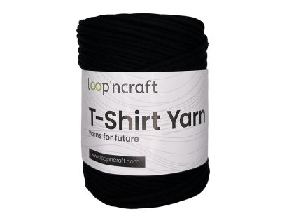 T shirt yarn černá vyrobenolaskou