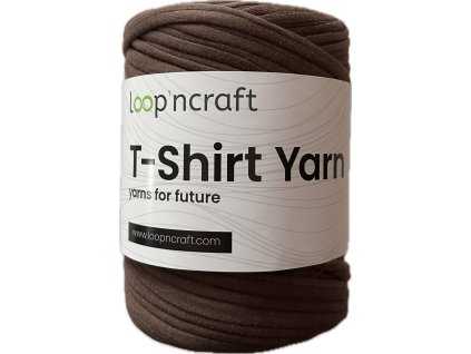T shirt yarn příze hnědá vyrobenolaskou