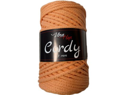 cordy 3mm 8011 meruňková vyrobenolaskou