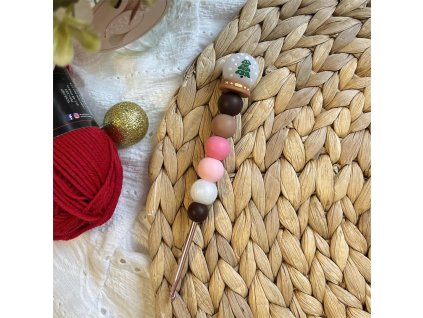 Sněžítko háček se silikonovými korálky vyrobenolaskou.cz