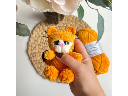 Návod na háčkovanou vánoční kočičku [Psaný]