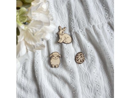 Velikonoční dřevěné ozdoby - malé