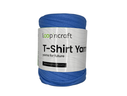 t-shirt yarn modrá denim tričková příze