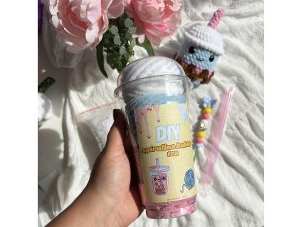 Háčkovací box - Bubble tea + korálkový háček