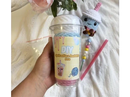 Háčkovací box - Bubble tea + korálkový háček