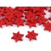 dřevěný dekorační knoflík hvězda 19mm červená vyrobenolaskou