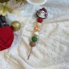 Vánoční duch 2 háček se silikonovými korálky vyrobenolaskou.cz