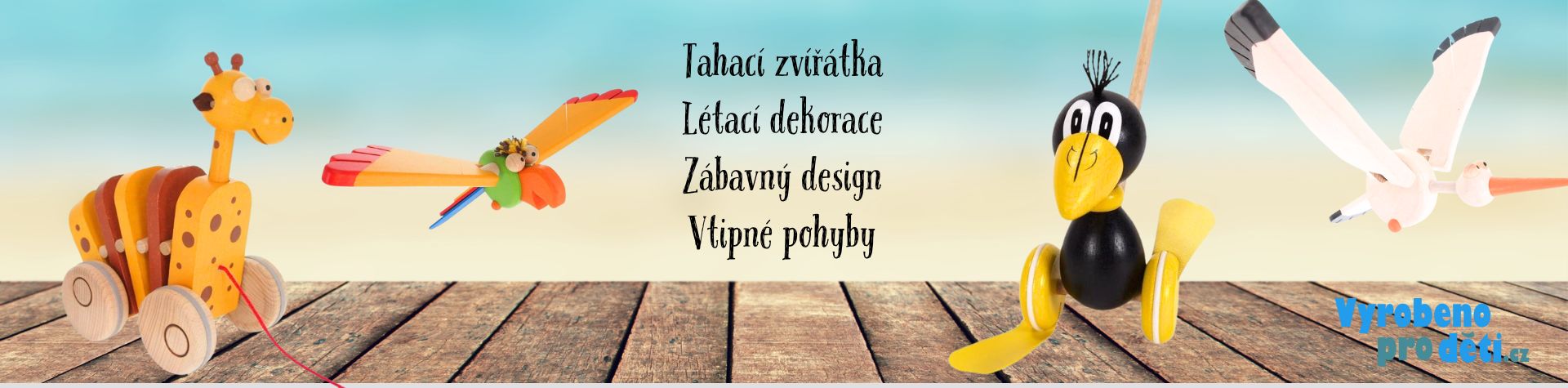 Letaci zavesne dekoraci a tahaci hracky pro deti
