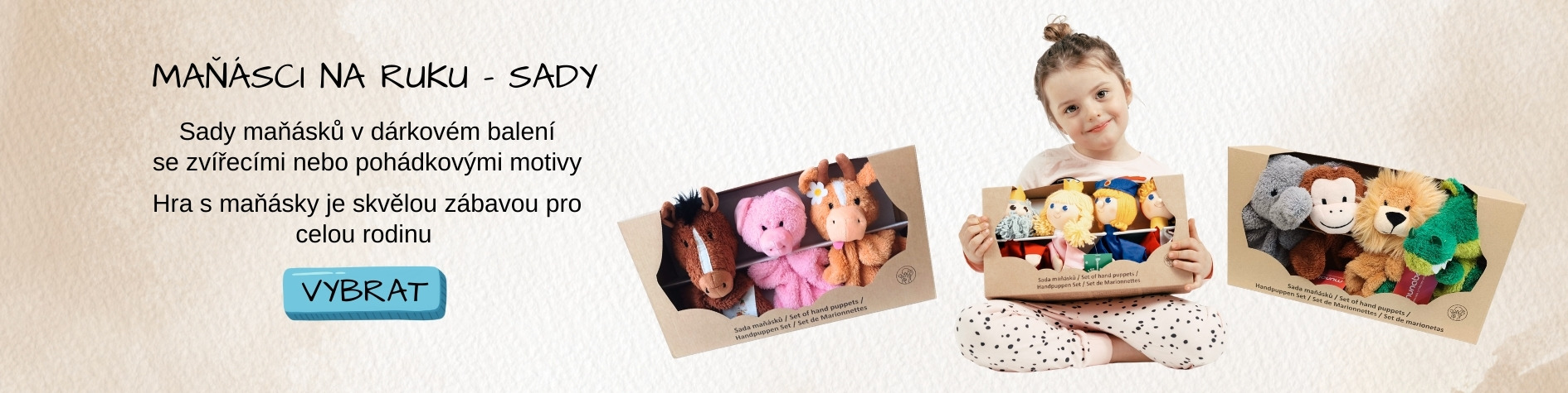 Sady textilních maňásků