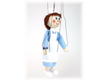 Dřevěná loutka - hračka ze dřeva - Zdravotní sestra