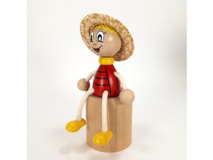 Sedací figurka hračka ze dřeva - Beruška